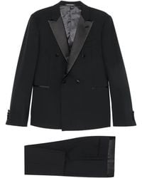 Emporio Armani - Double-Breasted Peaked-Lapel Suit - Lyst