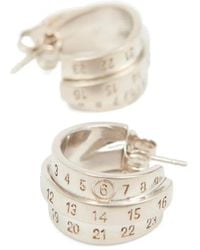 MM6 by Maison Margiela - Triple Number-Motif Earrings - Lyst