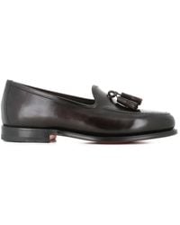 Santoni - Tassel Leather Loafers - Lyst