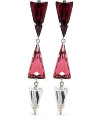 Patrizia Pepe - Crystal-embellished Triangle Earrings - Lyst