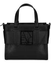 ARMANI EXCHANGE - Borsa Tote Con Logo Traforato - Lyst