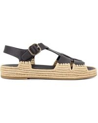 Paloma Barceló - Yuka Woven-Platform Caged Sandals - Lyst