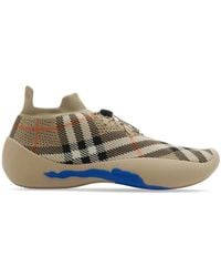 Burberry - Check Knit Neptune Sneakers - Lyst