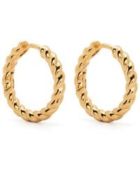 Missoma - Orecchini A Cerchio Twisted Medi - Lyst