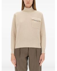 Brunello Cucinelli - Knitted Turtle Neck Sweater - Lyst