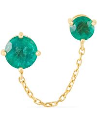 Yi Collection - チェーンリンク エメラルド ピアス 18kイエローゴールド - Lyst