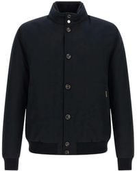Moorer - Ribbed-Trim Button-Up Jacket - Lyst