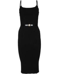 Elisabetta Franchi - Belted Knit Dress - Lyst