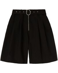 Jil Sander - Belted Cotton Shorts - Lyst