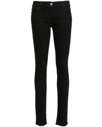 Elisabetta Franchi - Jeans skinny con placca logo - Lyst