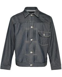 Comme des Garçons - Pleated Cinch-Back Denim Jacket - Lyst
