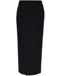 Emporio Armani - Stud-Embellished Wrap-Maxi Skirt - Lyst