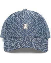 Tommy Hilfiger - Monogram-Pattern Logo-Plaque Baseball Cap - Lyst