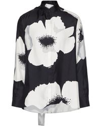 Valentino Garavani - Zijden Overhemd Met Bloemenprint - Lyst