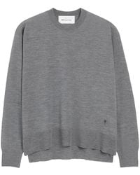 Ami Paris - Wool Silk Crewneck Sweater Adc - Lyst