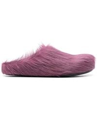 Marni - Fussbett Sabot Calf Hair Mules - Lyst
