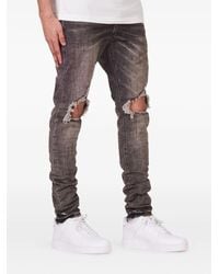 Purple Brand - P002 Distressed-Knee Skinny Jeans - Lyst