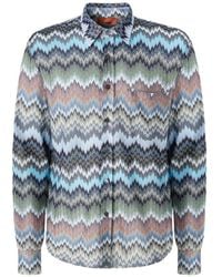 Missoni - Long-Sleeved Chevron Shirt With Snake Pattern - Lyst