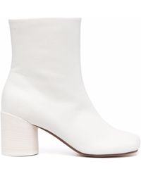 MM6 by Maison Martin Margiela - Anatomic 70 Leather Ankle Boots - Women's - Leather - Lyst