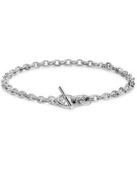 David Yurman - Sterling Dy Mercer Petite Toggle Chain Diamond Necklace - Lyst