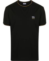 Dolce & Gabbana T-shirt Met Geborduurd Logo - Zwart