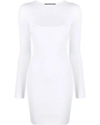 DSquared² - Ribgebreide Midi-Jurk - Lyst