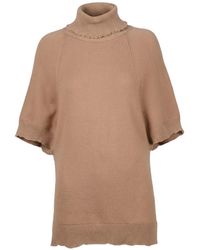 Valentino Garavani - Distressed-Detail Roll-Neck Sweater - Lyst