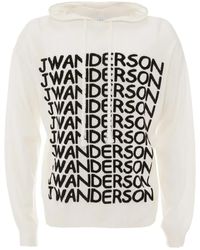 JW Anderson - Hoodie Mit Intarsien-Logo - Lyst