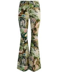 Alice + Olivia - Beautiful Printed Flared Trousers - Lyst