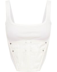 Dion Lee - Workwear Organic-cotton Corset Top - Lyst
