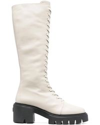 Stuart Weitzman - Schnürstiefel Mit Dicker Sohle - Lyst