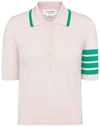 Thom Browne - Hector Intarsia 4-Bar Polo Top - Lyst
