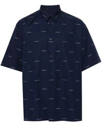 Givenchy - Katoenen Overhemd Met Logoprint - Lyst
