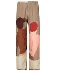 Amir Slama - Graphic-Print Straight-Leg Trousers - Lyst