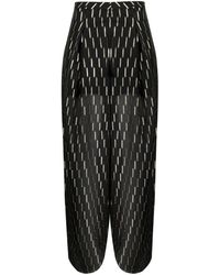 ARMANI EXCHANGE - Metallic-Threading Straight-Leg Trousers - Lyst