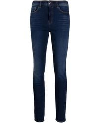 Emporio Armani - Logo-Embroidered Skinny Jeans - Lyst