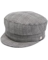 Manokhi Plaid-check Print Hat - Grey
