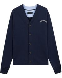 Brooks Brothers - Logo V-Neck Cardigan - Lyst