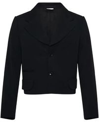 Comme des Garçons - Notched-Lapels Cropped Blazer - Lyst