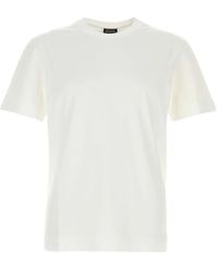 ZEGNA - Camiseta de algodón con cuello redondo - Lyst