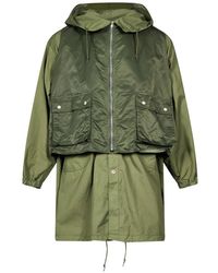Comme des Garçons - Layered-Design Hooded Coat - Lyst
