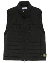 Stone Island - Logo-Patch Quilted Gilet - Lyst