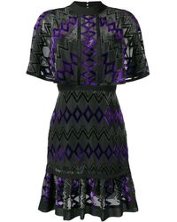 Three Floor Sweet Caroline Uitlopende Jurk - Zwart