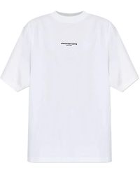 Alexander Wang - Logo-Print Cotton T-Shirt - Lyst