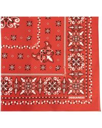DSquared² - Paisley-Print Cotton Bandana Scarf - Lyst