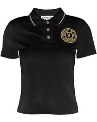 Versace Jeans Couture - Embroidered-Logo Polo Shirt - Lyst