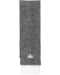 Vivienne Westwood - Orb-Patch Fringed Scarf - Lyst