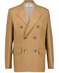 Ami Paris - Double-Breasted Wool Blazer - Lyst