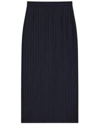 Givenchy - Gestreepte Wollen Midi-Rok - Lyst