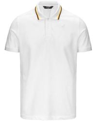 K-Way - Jud Striped-Collar Polo Shirt - Lyst